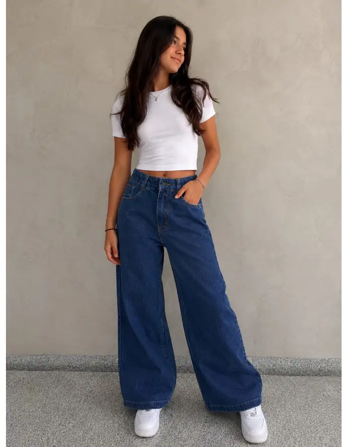 CALCA JEANS FEMININA WILD LEG OX